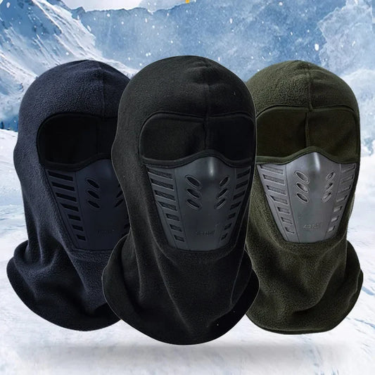 Cagoule de ski d'hiver en polaire épaisse, écharpe, protection du visage, chapeau chaud et coupe-vent, couvre-chef, masque