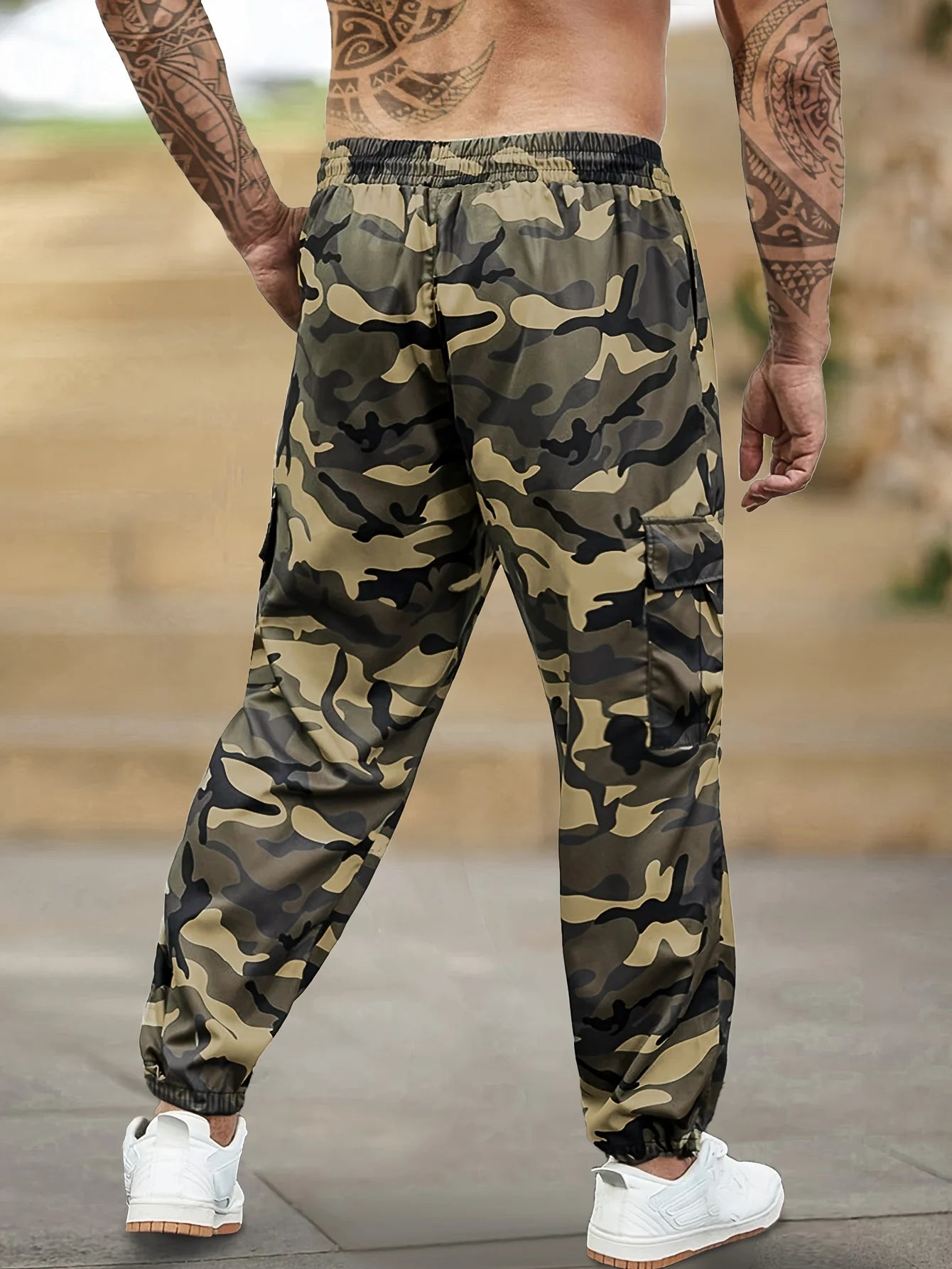 Pantalon cargo camouflage tendance d'automne pour homme