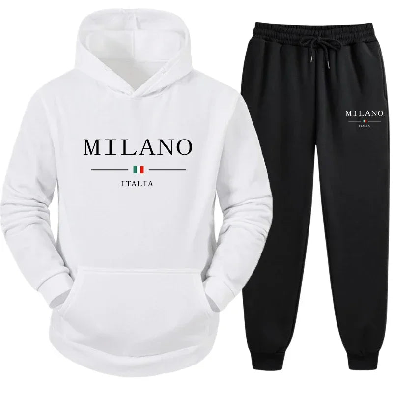 2025 MILANO high quality fashion and comfortable outdoor jogging and sports set, sports pants, sweatshirt