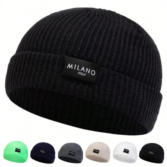 Bonnets unisexe avec étiquette de plusieurs sortes, chapeau chaud d'hiver, bonnet pour femmes et hommes.