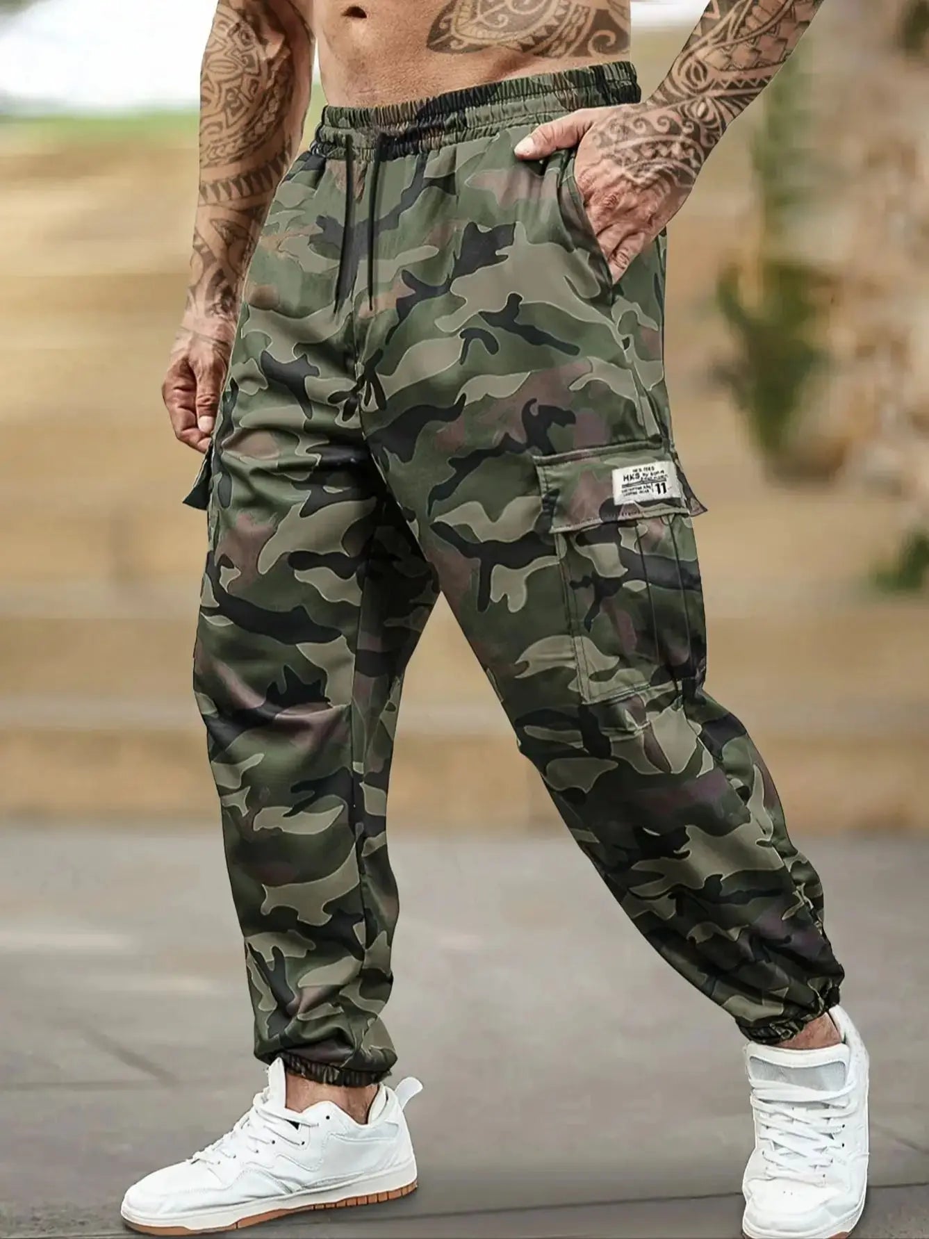 Pantalon cargo camouflage tendance d'automne pour homme