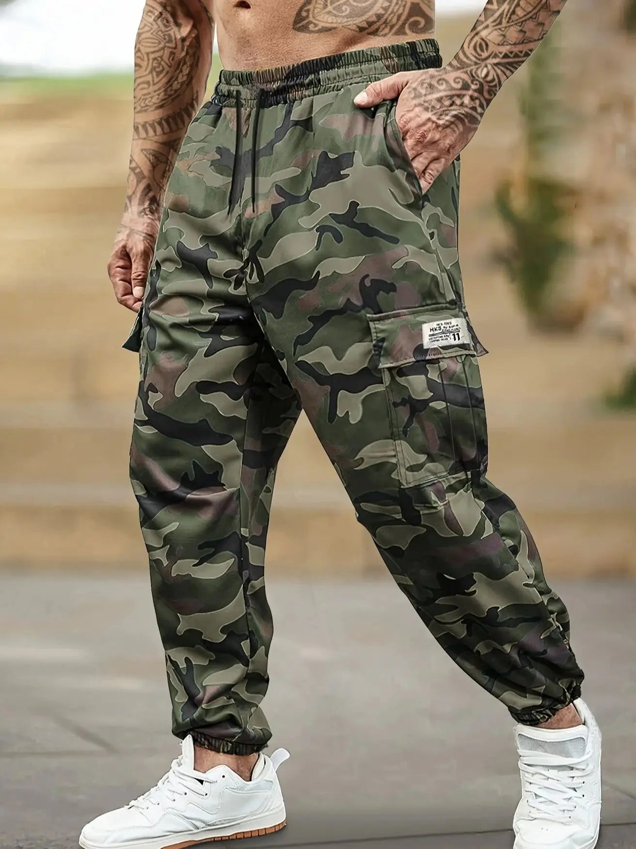 Pantalon cargo camouflage tendance d'automne pour homme