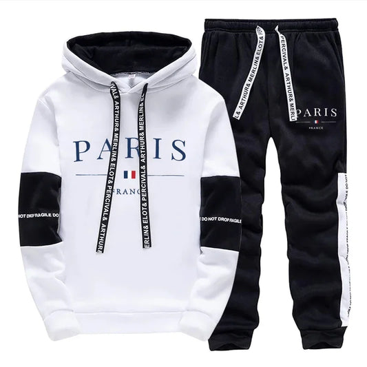 Sweats à capuche et sweat-shirts pour hommes, pantalons de survêtement polyvalents, mode, vêtements de sport de haute qualité, automne-hiver, tenue confortable au quotidien, Paris