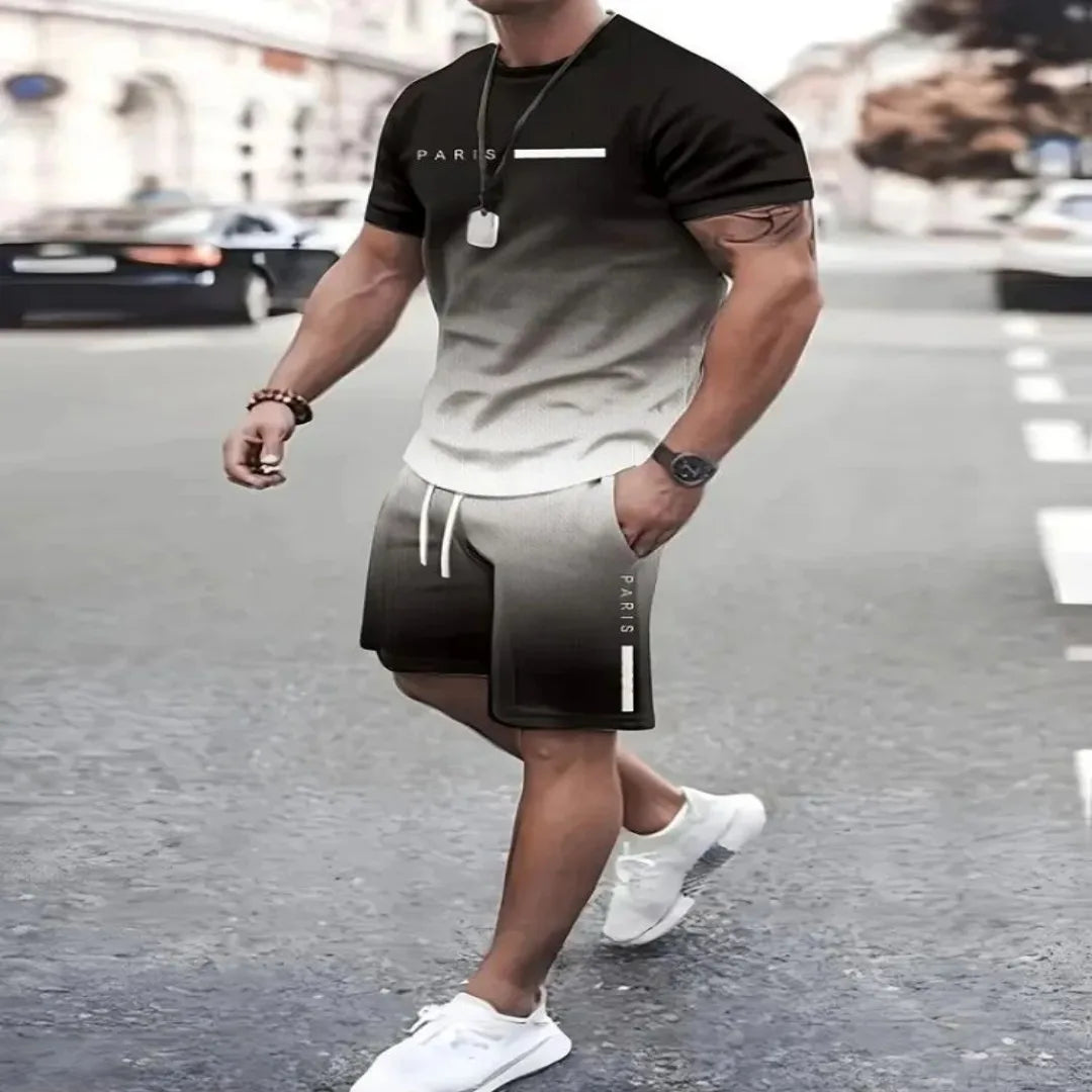 Haut à manches courtes et col rond pour homme, imprimé lettres simples, style Harajuku, vêtements décontractés pour hommes, été 2025