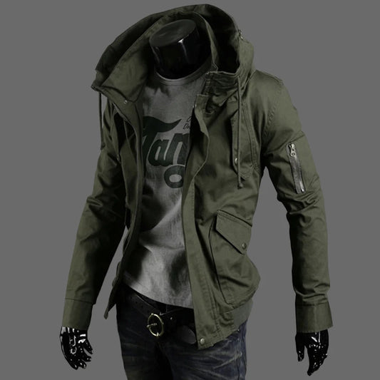 Veste à capuche décontractée pour homme, coupe-vent, chapeau dissimulable