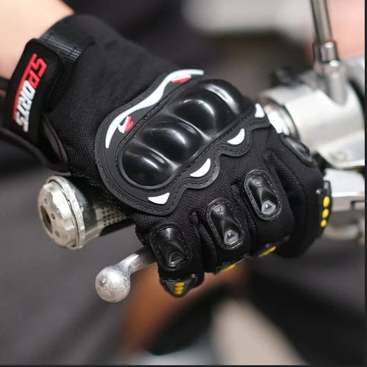 Gants de moto, protection intégrale des doigts, pour sports de plein air, respirants, pour course, cyclisme, équitation, fitness