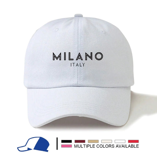 Casquette de baseball avec motif imprimé Milano Italy, à la mode, simple, décontractée, polyvalente et tendance