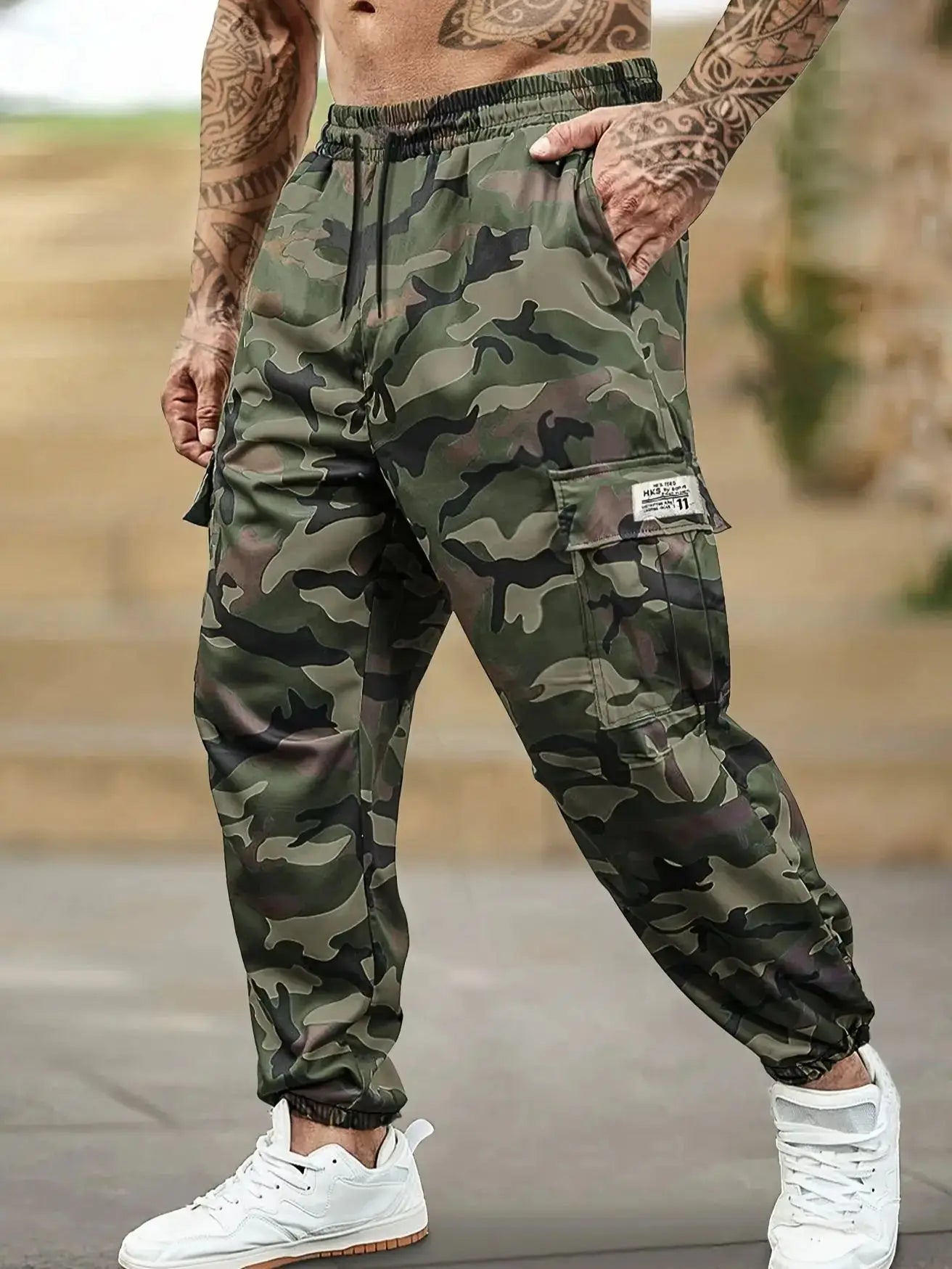 Pantalon cargo camouflage tendance d'automne pour homme