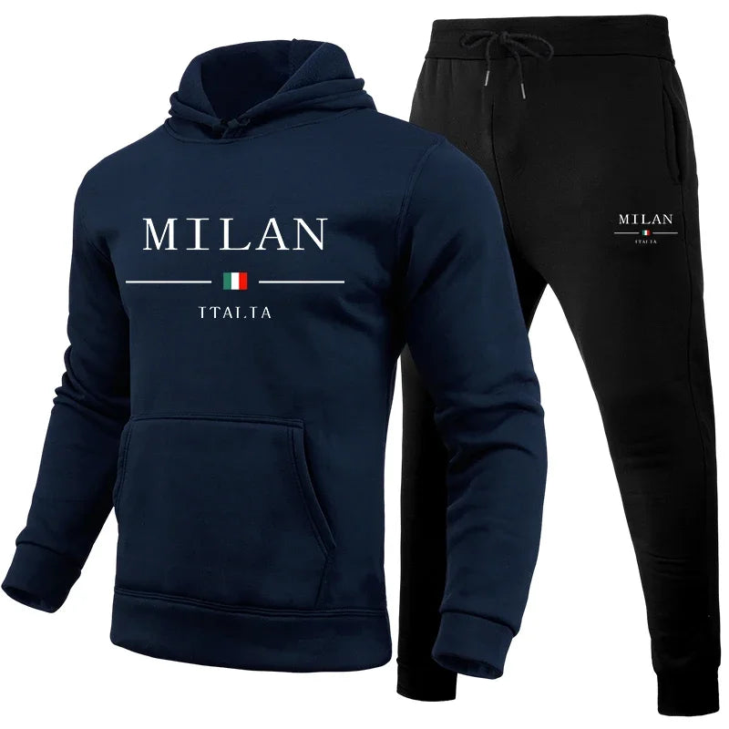 Survêtement d'extérieur chaud, vêtements de sport à capuche et pantalons de survêtement confortables au quotidien, tenues de sport à la mode.