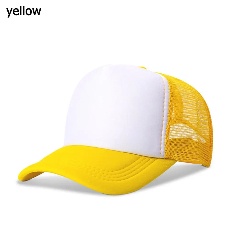 Fashion Adjustable Flat Visor Curved Mesh Cap for Men Women Casual Summer Hat