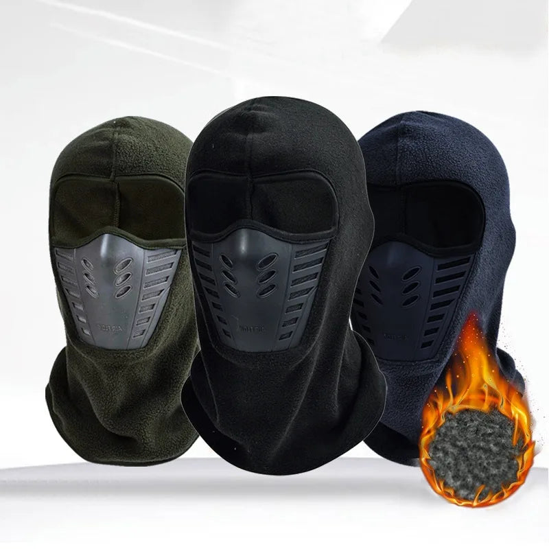 Passamontagna in pile spesso per sci invernale, sciarpa, protezione per il viso, cappello caldo antivento, copricapo, maschera