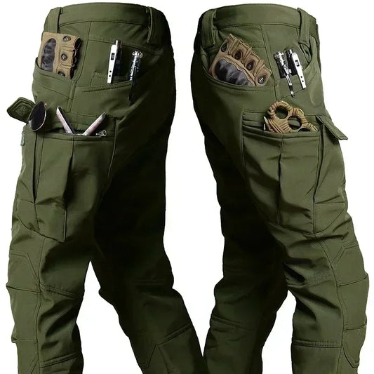Pantalon tactique imperméable et chaud hiver coque souple spécial tactique