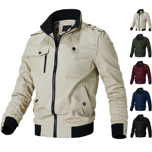 Veste décontractée pour homme, nouvelle collection printemps-automne 2025, style militaire, pour sports de plein air et moto