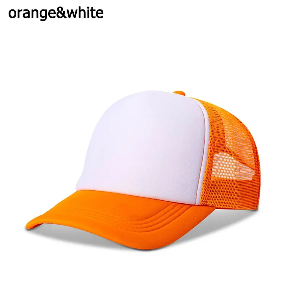 Fashion Adjustable Flat Visor Curved Mesh Cap for Men Women Casual Summer Hat