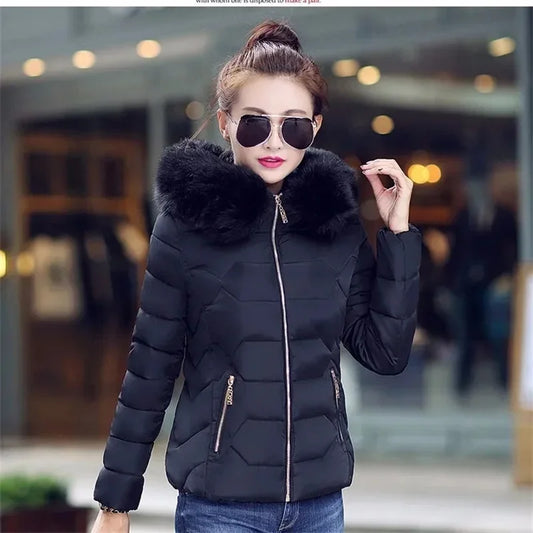 Fausse fourrure pour femme, doudoune courte, automne-hiver, parka à capuche, chaude, nouveauté 2025