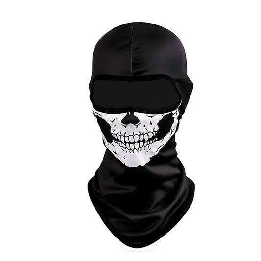Cagoule imprimé tête de mort, masque intégral de vélo, moto d'extérieur, ski