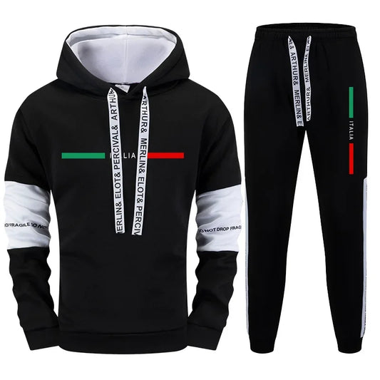Jogging survêtement Italia, impression, décontracté, sweats/pantalons de haute qualité Fitness, capuche.