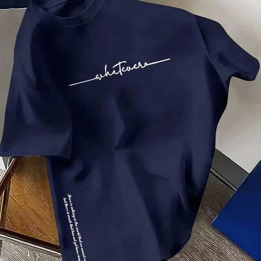 T-shirt d'été streetwear minimaliste, 100 % pur coton, à la mode et respirant.