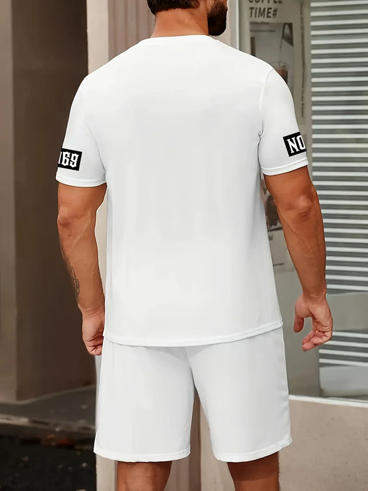 Ensemble d'été 2025 pour hommes, T-shirt décontracté à manches courtes et short, vêtements de sport décontractés pour tous les jours, pour hommes et femmes