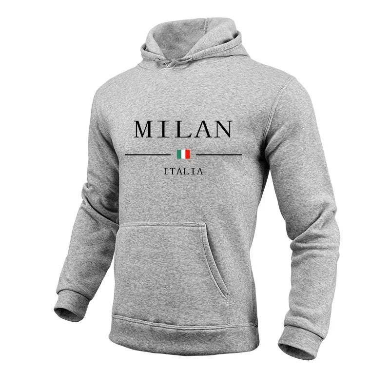 Felpa di alta qualità, tuta invernale autunnale, Milano, felpe con cappuccio sportive casual.