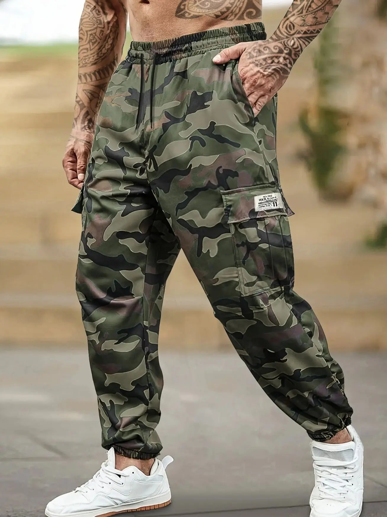 Pantalon cargo camouflage tendance d'automne pour homme