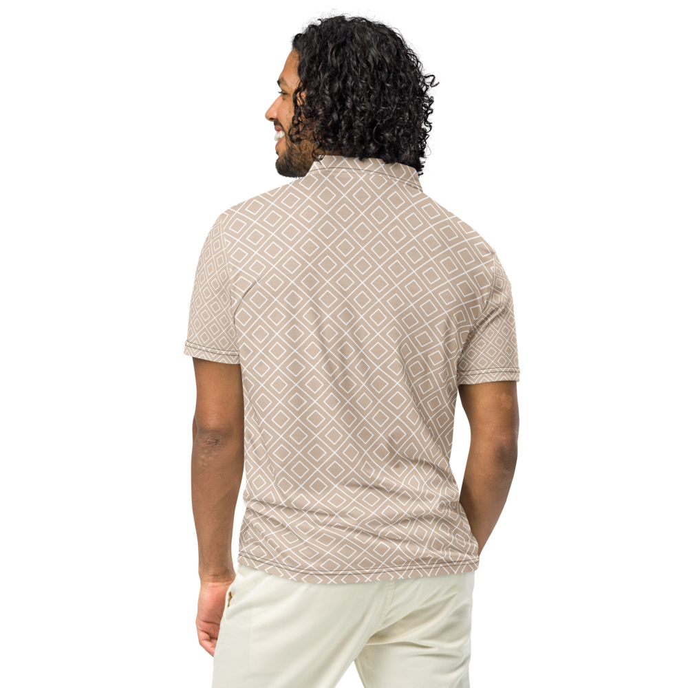 Polo cintré homme beige tiles