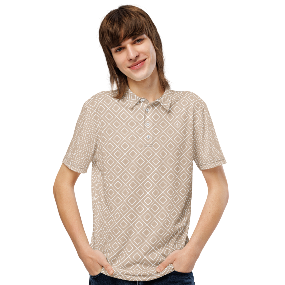 Polo cintré homme beige tiles