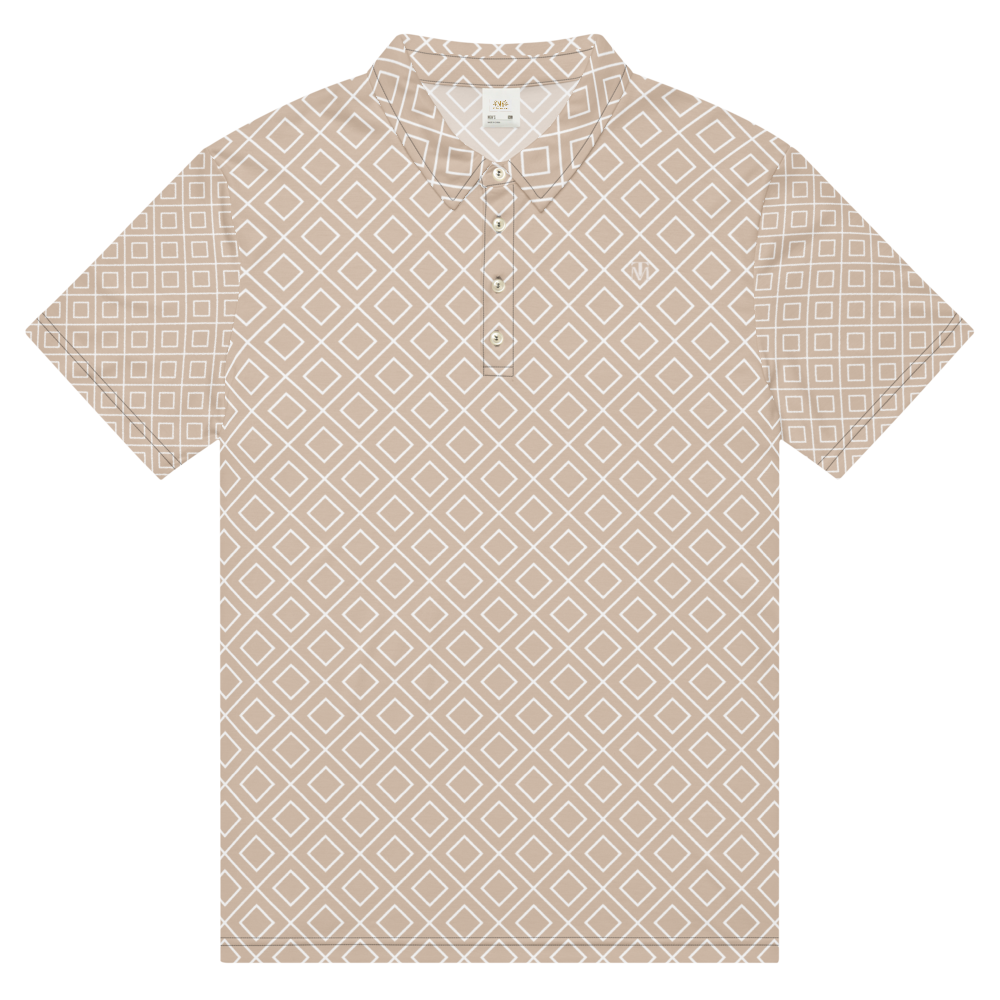 Polo cintré homme beige tiles