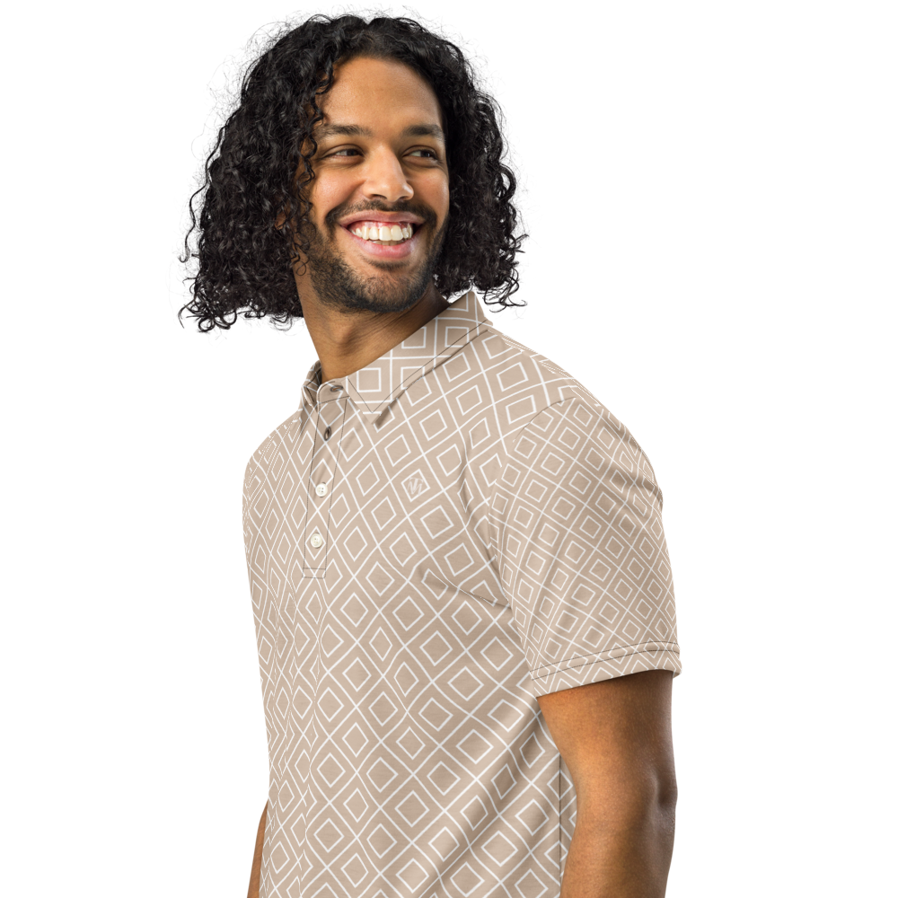 Polo cintré homme beige tiles