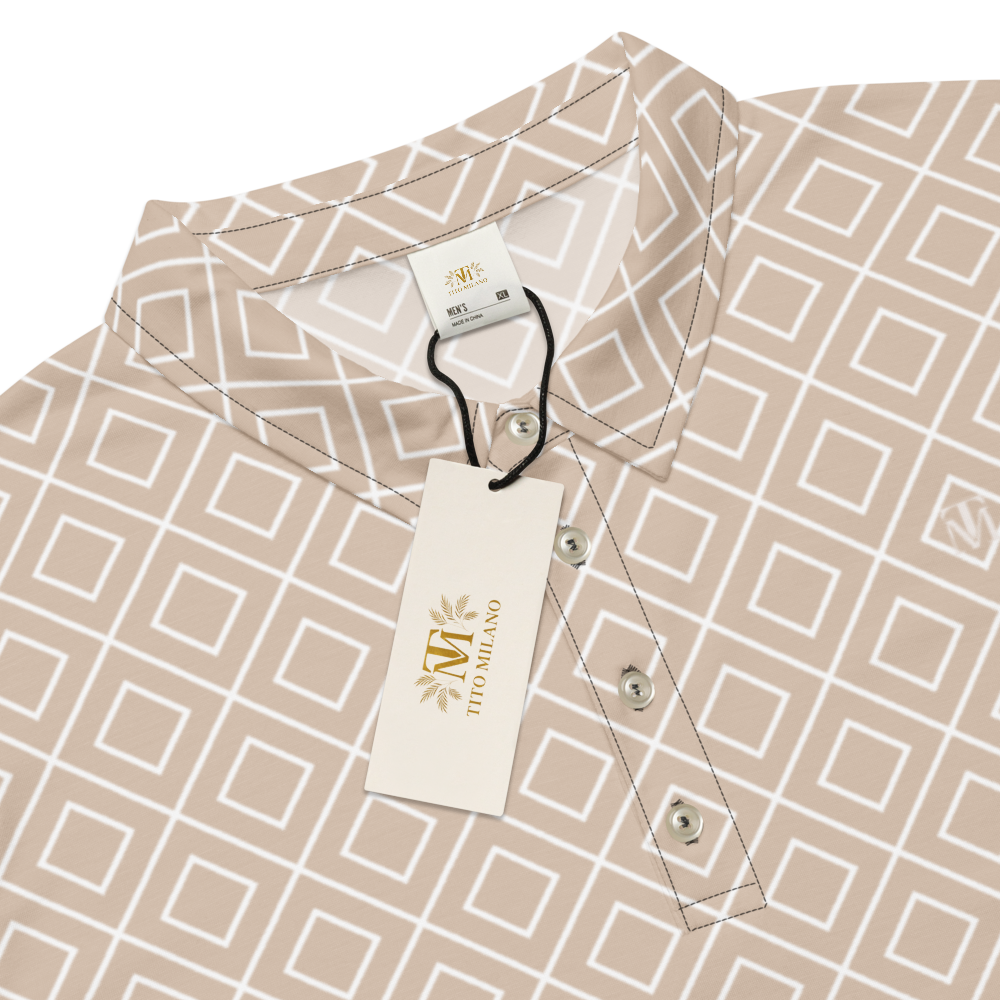 Polo cintré homme beige tiles