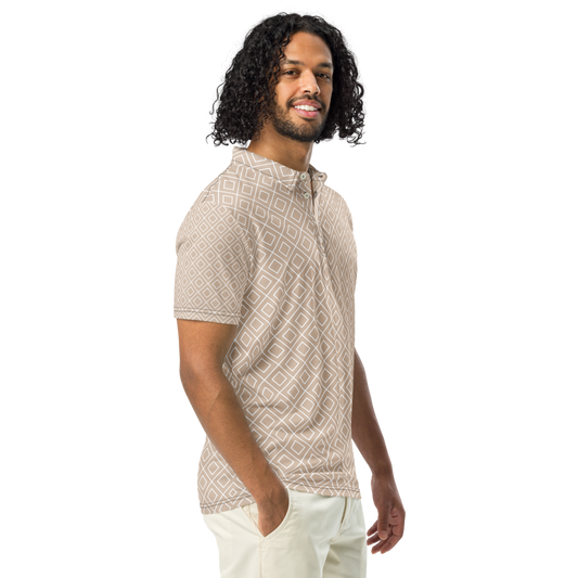 Polo cintré homme beige tiles