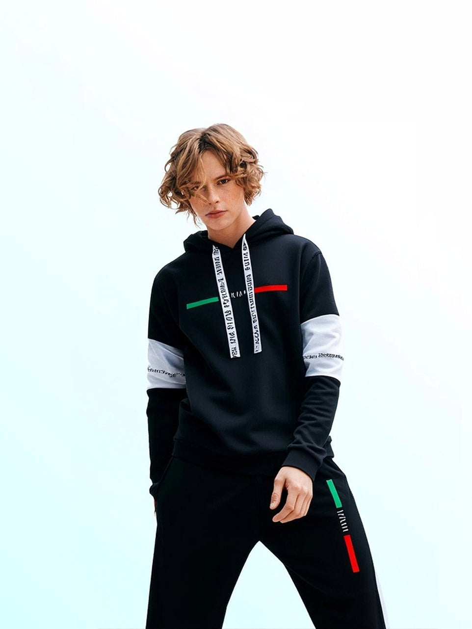 Tuta da jogging Italia, stampata, casual, felpe/pantaloni fitness di alta qualità, con cappuccio.
