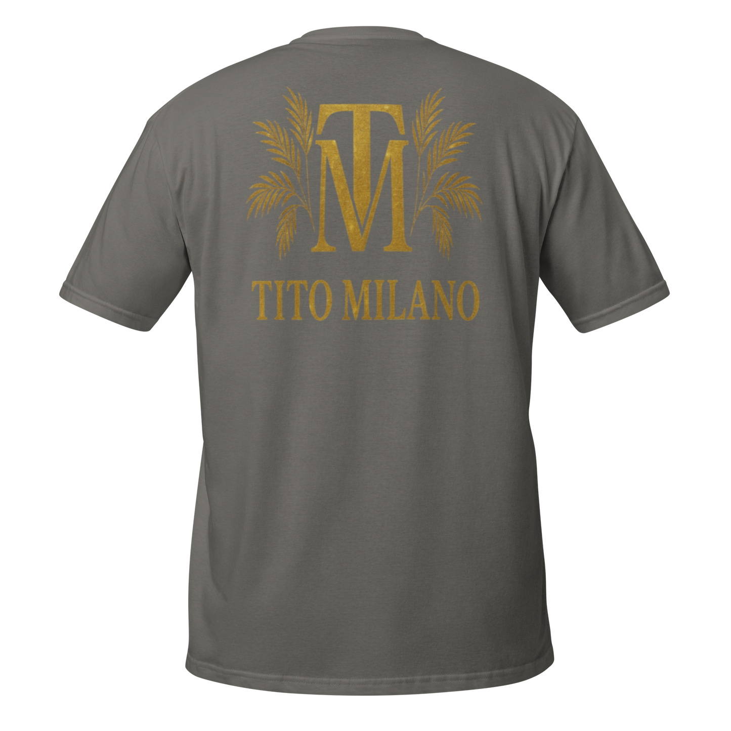 T-shirt Unisexe Premium Brodé à l’Avant TM & Impression DTG à l’Arrière – Tito Milano