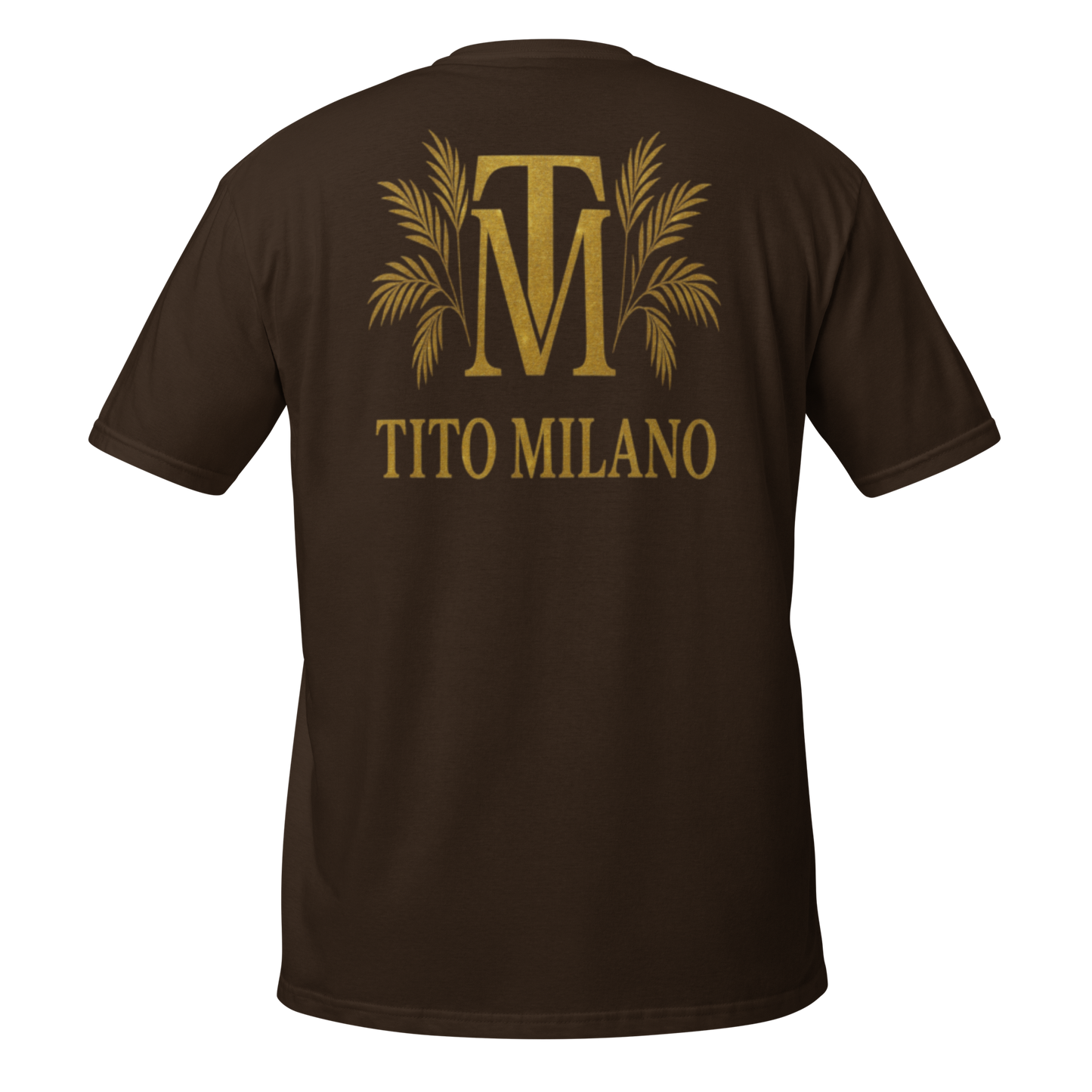 T-shirt Unisexe Premium Brodé à l’Avant TM & Impression DTG à l’Arrière – Tito Milano
