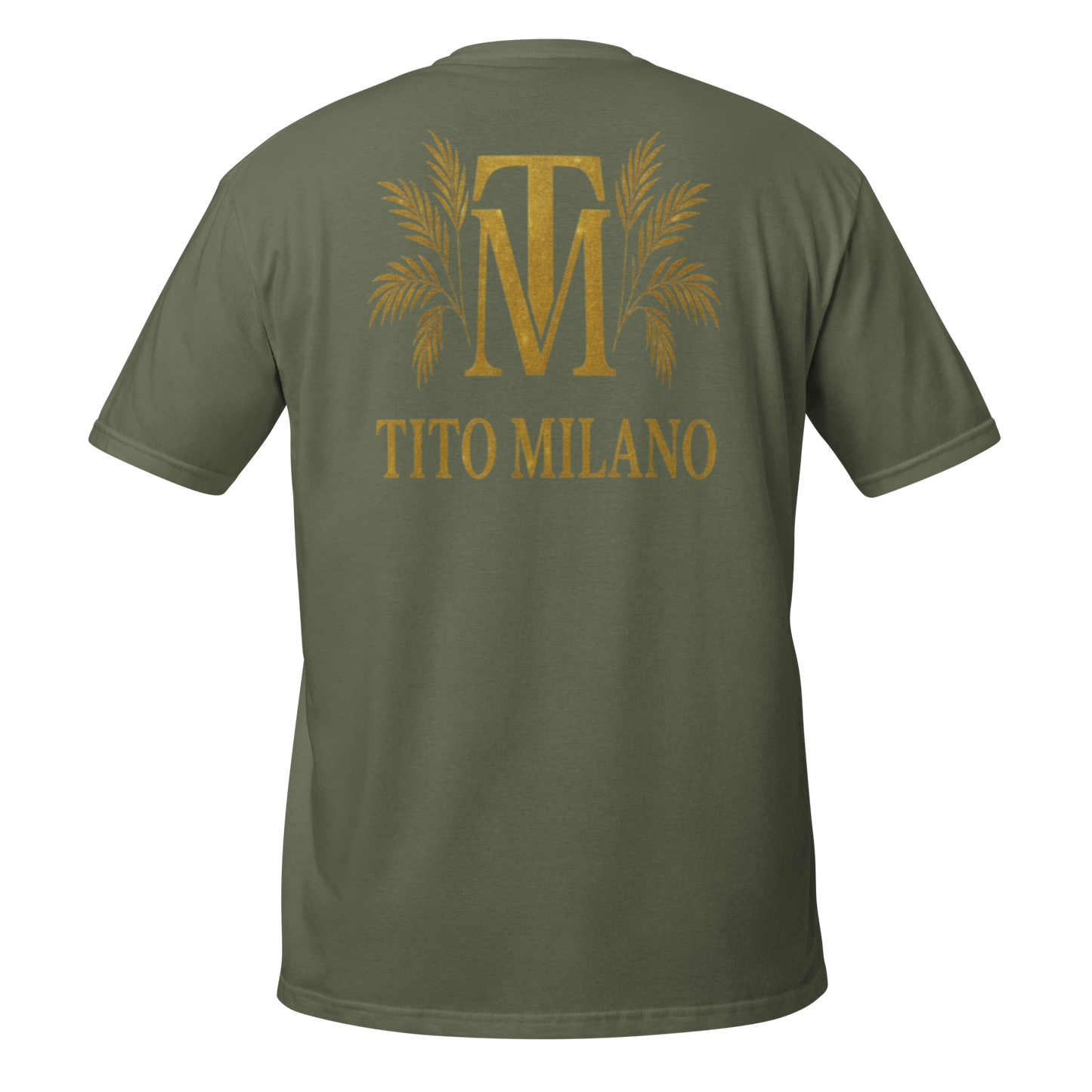 T-shirt Unisexe Premium Brodé à l’Avant TM & Impression DTG à l’Arrière – Tito Milano