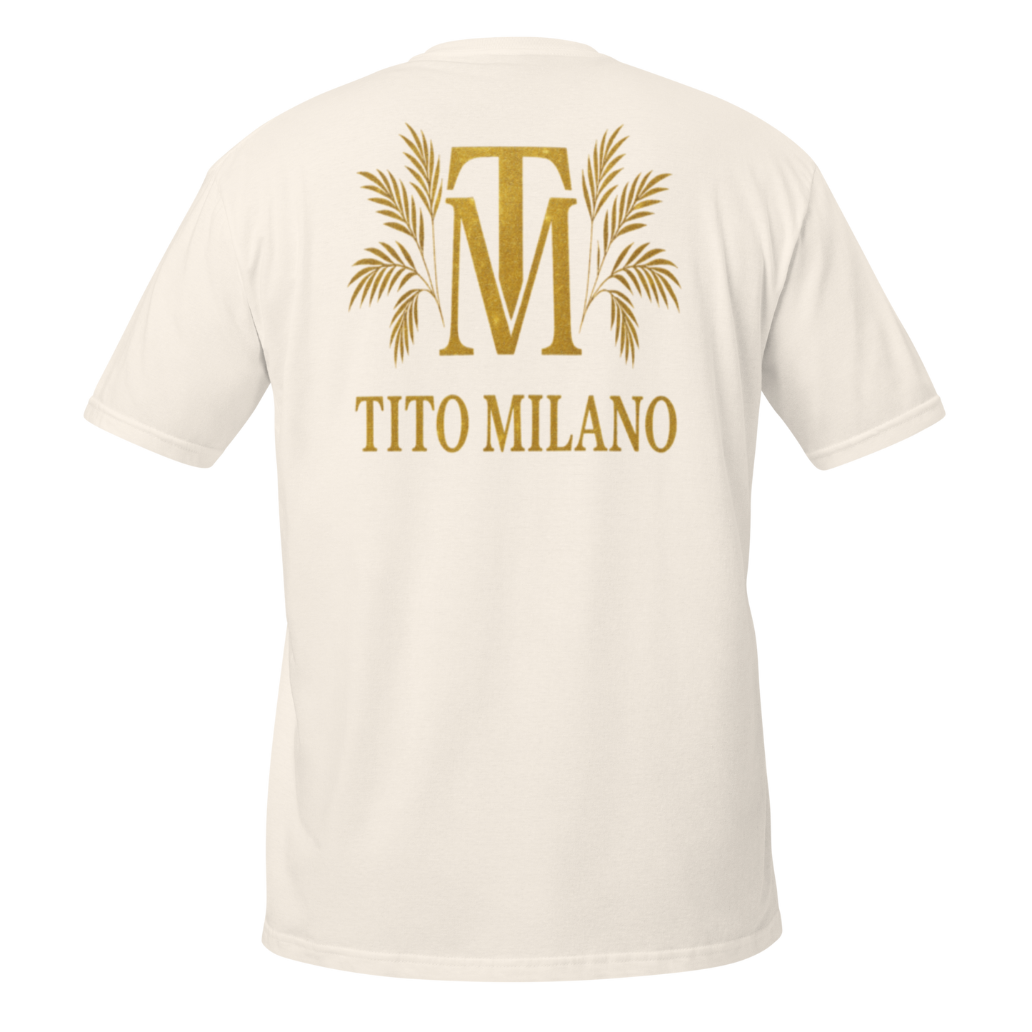 T-shirt Unisexe Premium Brodé à l’Avant TM & Impression DTG à l’Arrière – Tito Milano