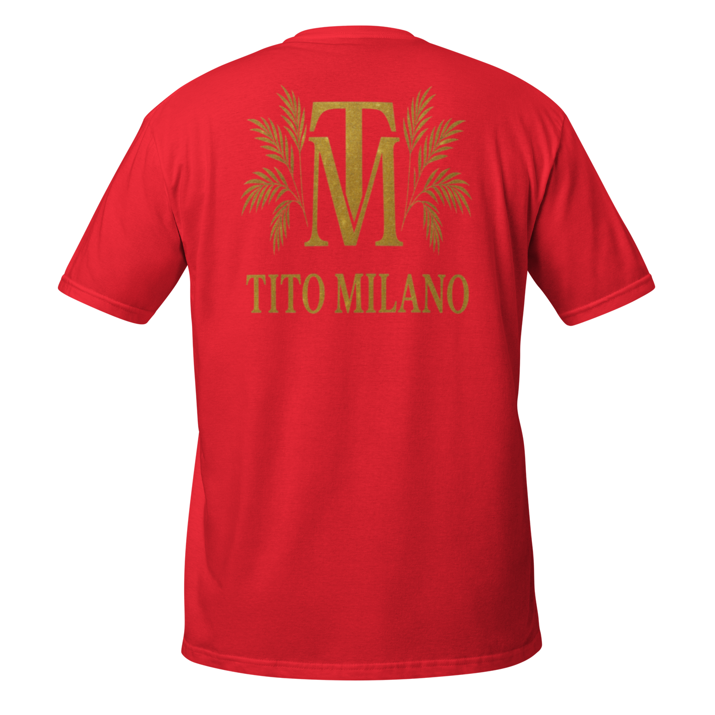 T-shirt Unisexe Premium Brodé à l’Avant TM & Impression DTG à l’Arrière – Tito Milano