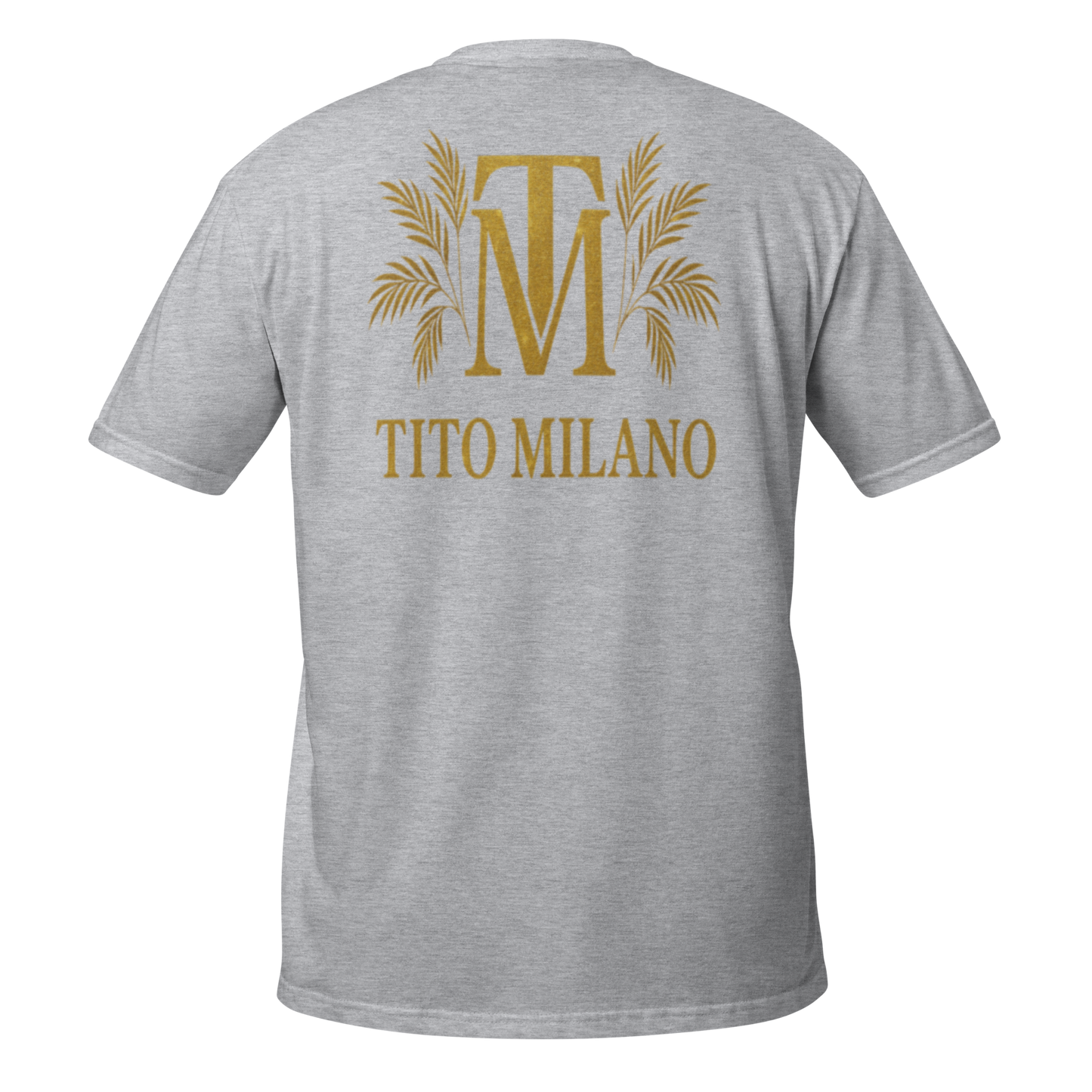 T-shirt Unisexe Premium Brodé à l’Avant TM & Impression DTG à l’Arrière – Tito Milano