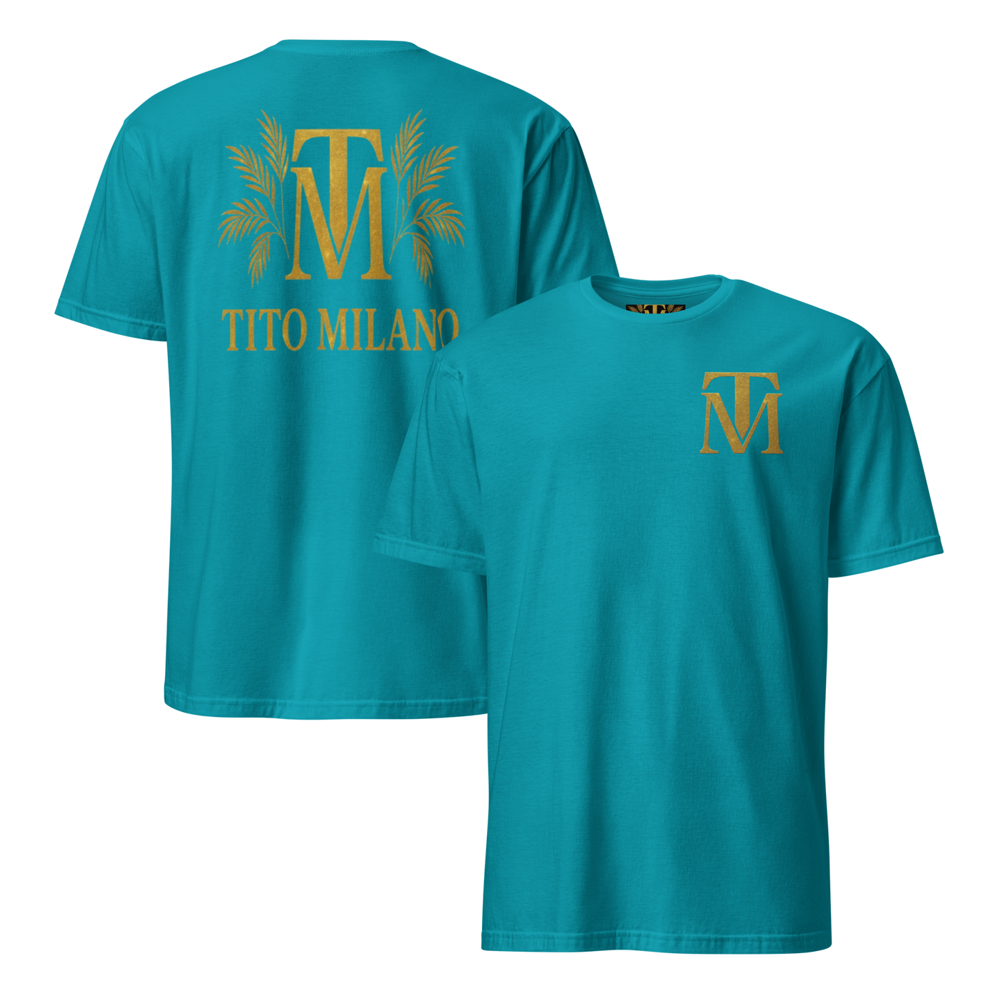 T-shirt Unisexe Premium Brodé à l’Avant TM & Impression DTG à l’Arrière – Tito Milano