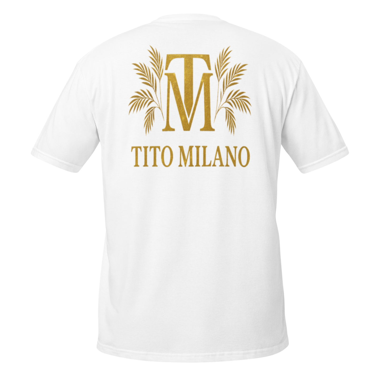 T-shirt Unisexe Premium Brodé à l’Avant TM & Impression DTG à l’Arrière – Tito Milano