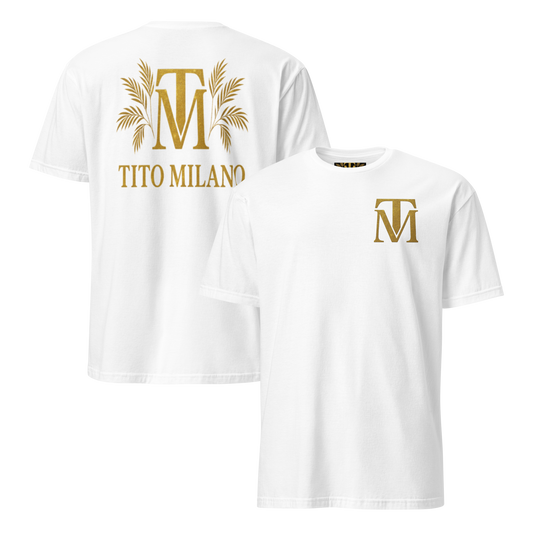 T-shirt Unisexe Premium Brodé à l’Avant TM & Impression DTG à l’Arrière – Tito Milano